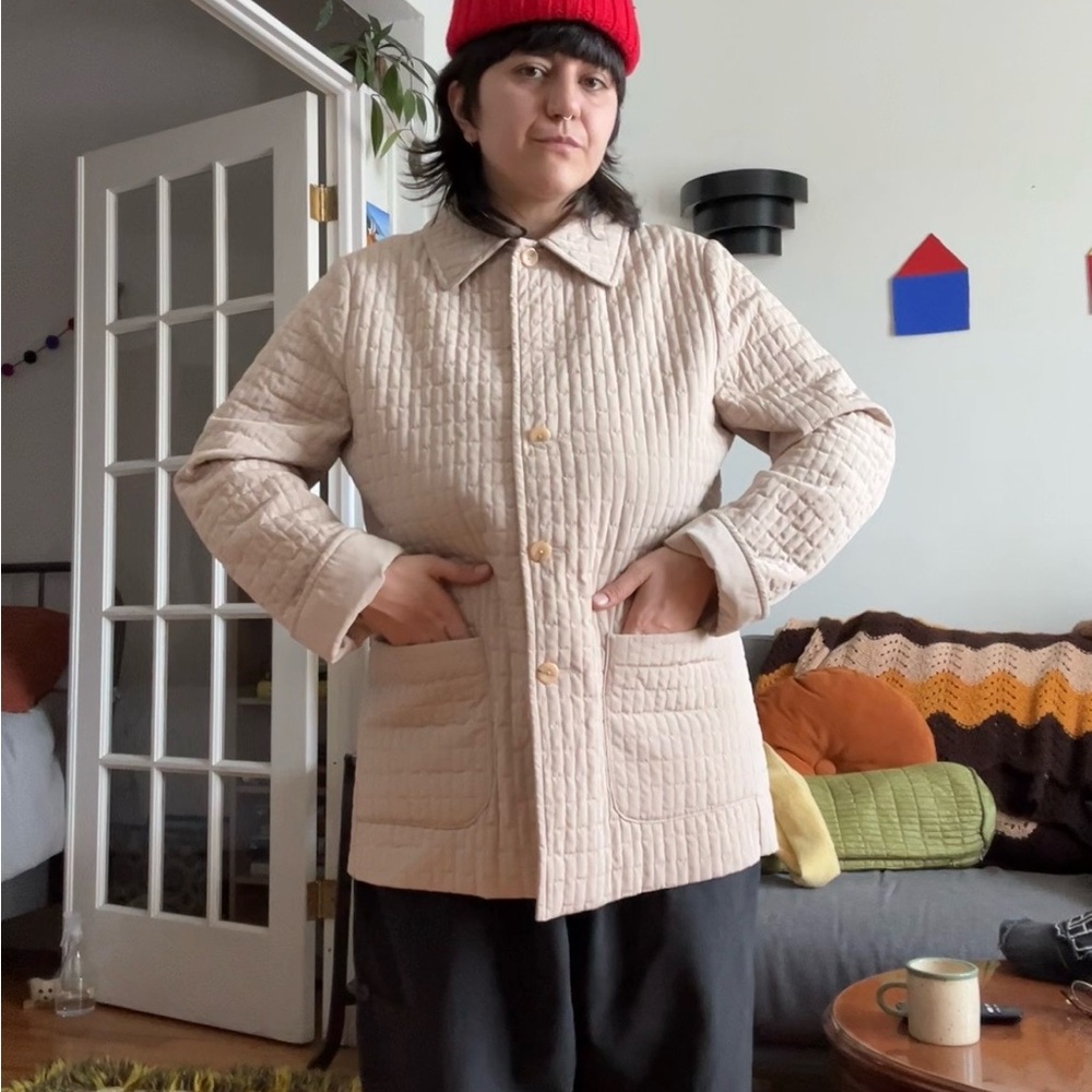 Cream Quilted Jacket